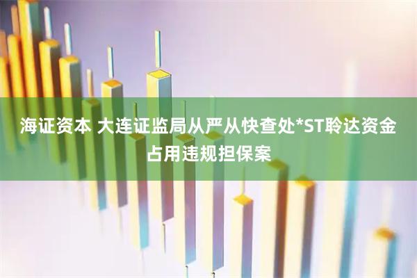 海证资本 大连证监局从严从快查处*ST聆达资金占用违规担保案