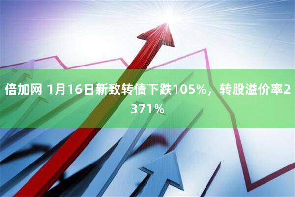 倍加网 1月16日新致转债下跌105%，转股溢价率2371%